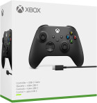 Kontroler bezprzewodowy Carbon Black + kabel USB XSX