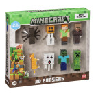MINECRAFT S1 3D ERASERS - 8 PACK DELUXE BOX VER.B Hobby