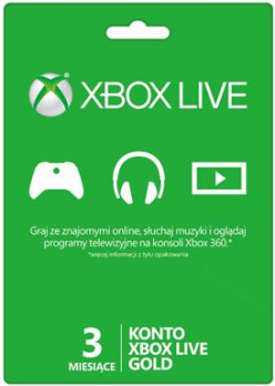 Abonament Xbox Live GOLD 3 miesiące