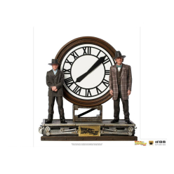 Back to the Future III Deluxe Art Scale Statue 1/10 Marty and Doc at the Clock 30 cm