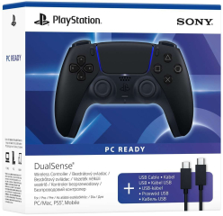 Bezprzewodowy Kontroler DualSense Nocna Czerń  V3 PC/PS5 z kablem ładującym