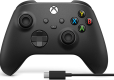Kontroler bezprzewodowy Carbon Black + kabel USB