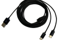Kabel dual Play&Charge czarny